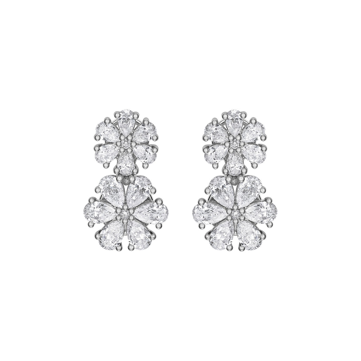 Chopard L'Heure du Diamant earrings in 18k ethical white gold with diamonds view 3