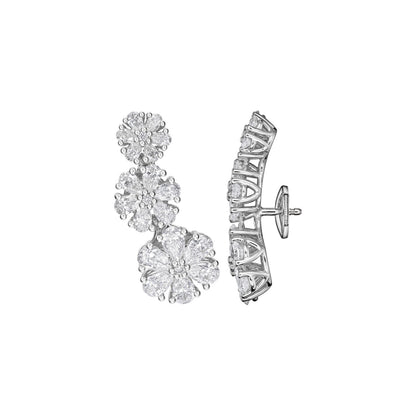 Chopard L'Heure du Diamant earrings in 18k ethical white gold with diamonds view 2