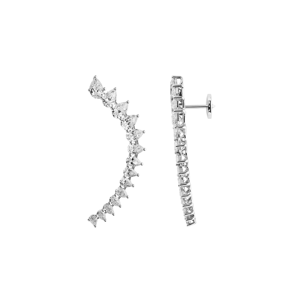 Chopard L'Heure du Diamant earrings in 18k ethical white gold with diamonds view 2