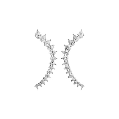 Chopard L'Heure du Diamant earrings in 18k ethical white gold with diamonds view 3