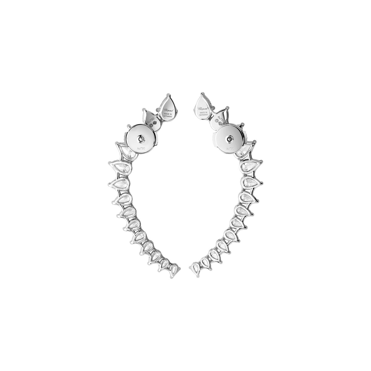 Chopard L'Heure du Diamant earrings in 18k ethical white gold with diamonds view 4