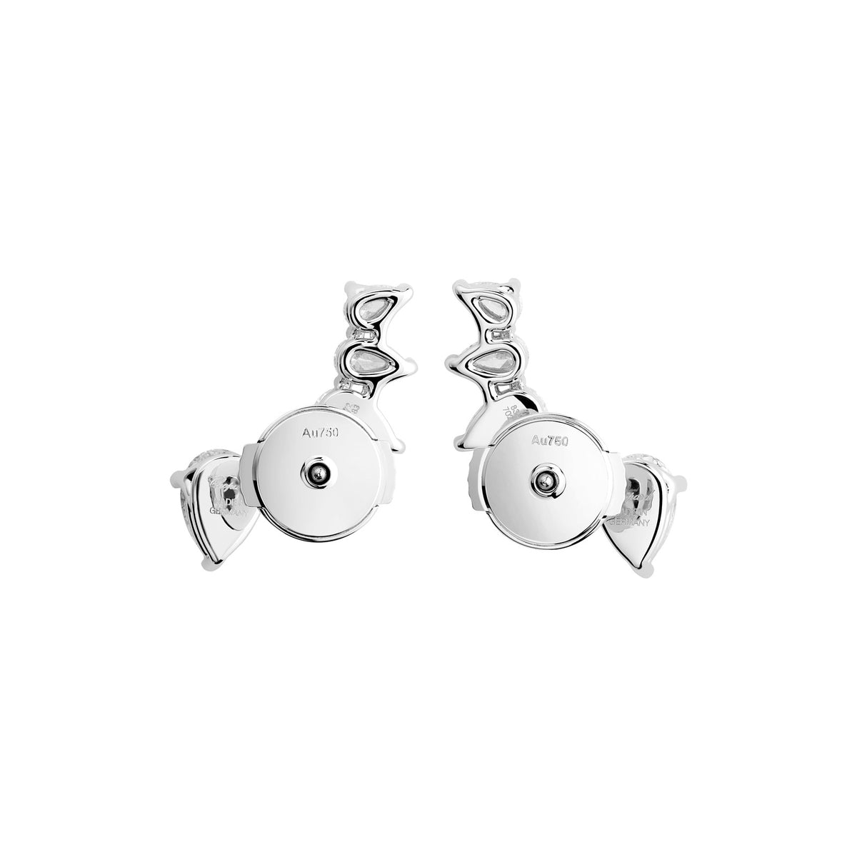 Chopard L'Heure du Diamant earrings in 18k ethical white gold with diamonds view 4