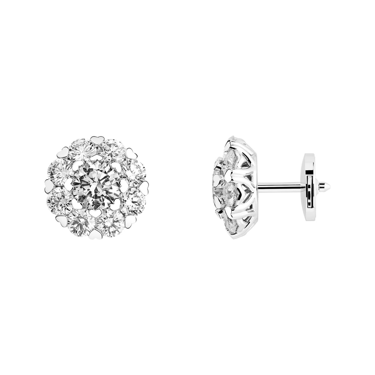 Chopard L'Heure du Diamant earrings in 18k ethical white gold with diamonds view 2