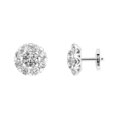 Chopard L'Heure du Diamant earrings in 18k ethical white gold with diamonds view 2