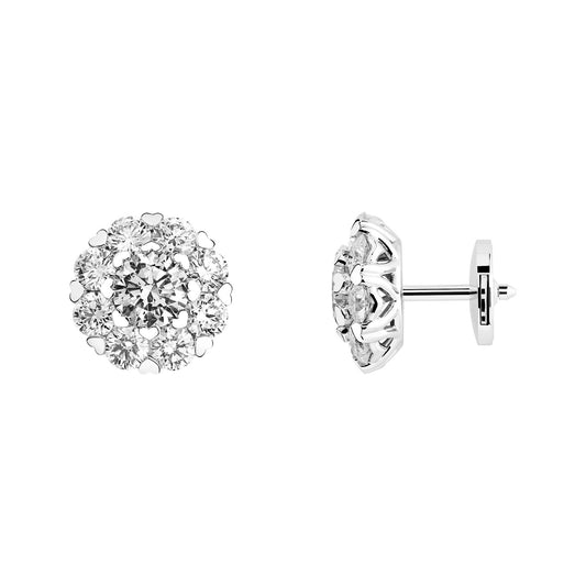 Chopard L'Heure du Diamant earrings in 18k ethical white gold with diamonds view 2