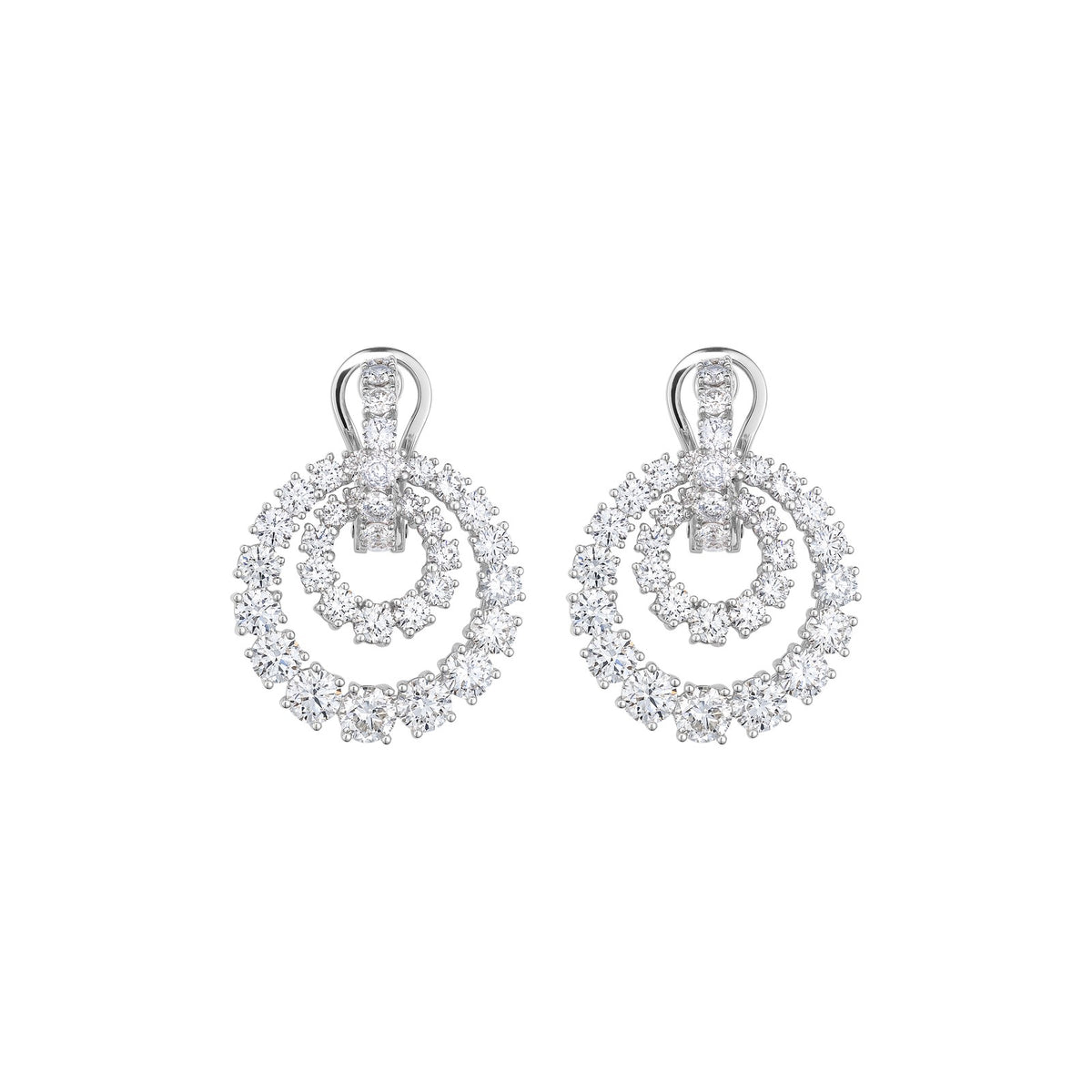 Chopard L'Heure du Diamant earrings in 18k ethical white gold with diamonds view 3