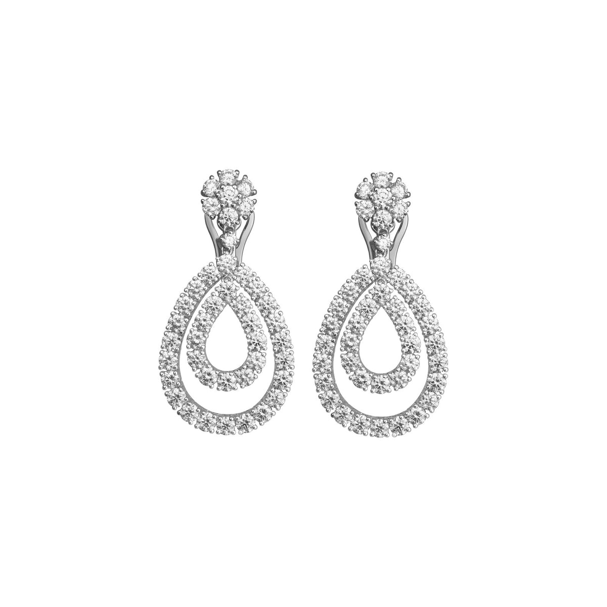 Chopard L'Heure du Diamant earrings in 18k ethical white gold with diamonds view 3