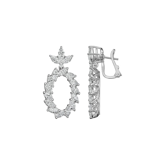 Chopard L'Heure du Diamant earrings in 18k ethical white gold with diamonds view 2