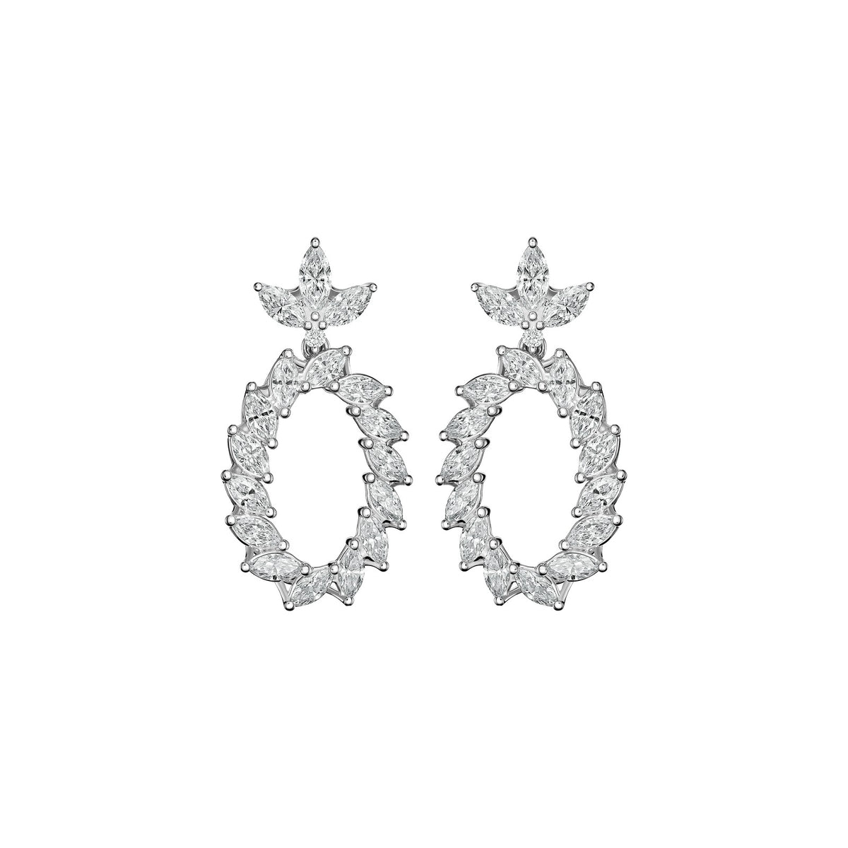 Chopard L'Heure du Diamant earrings in 18k ethical white gold with diamonds view 3