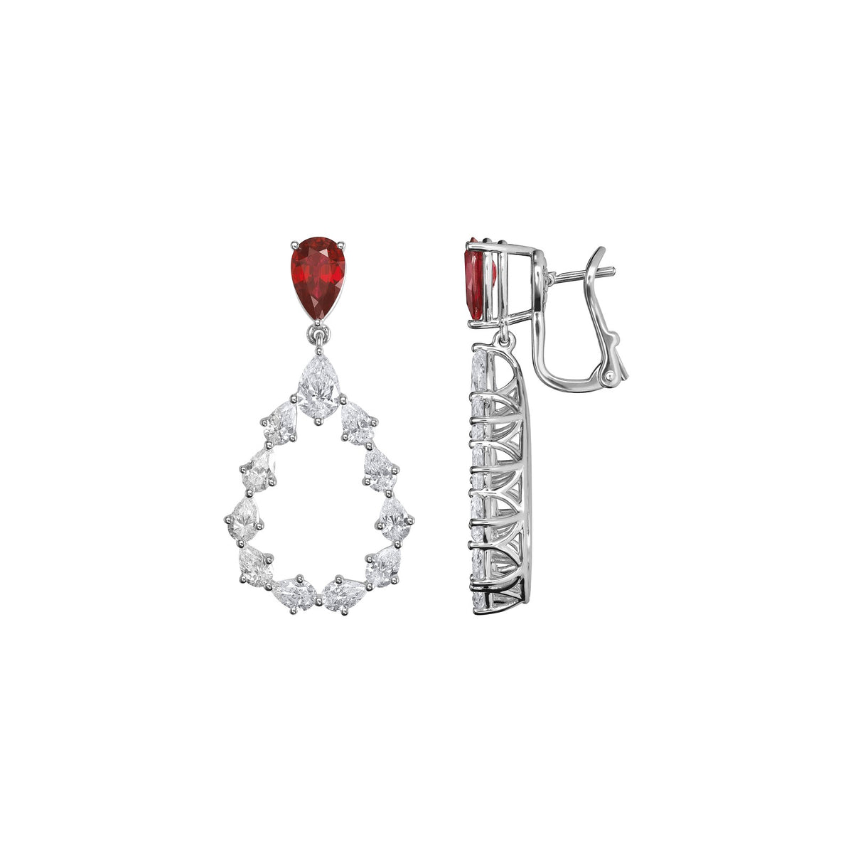 Chopard L'Heure du Diamant earrings in 18k ethical white gold with diamonds view 2