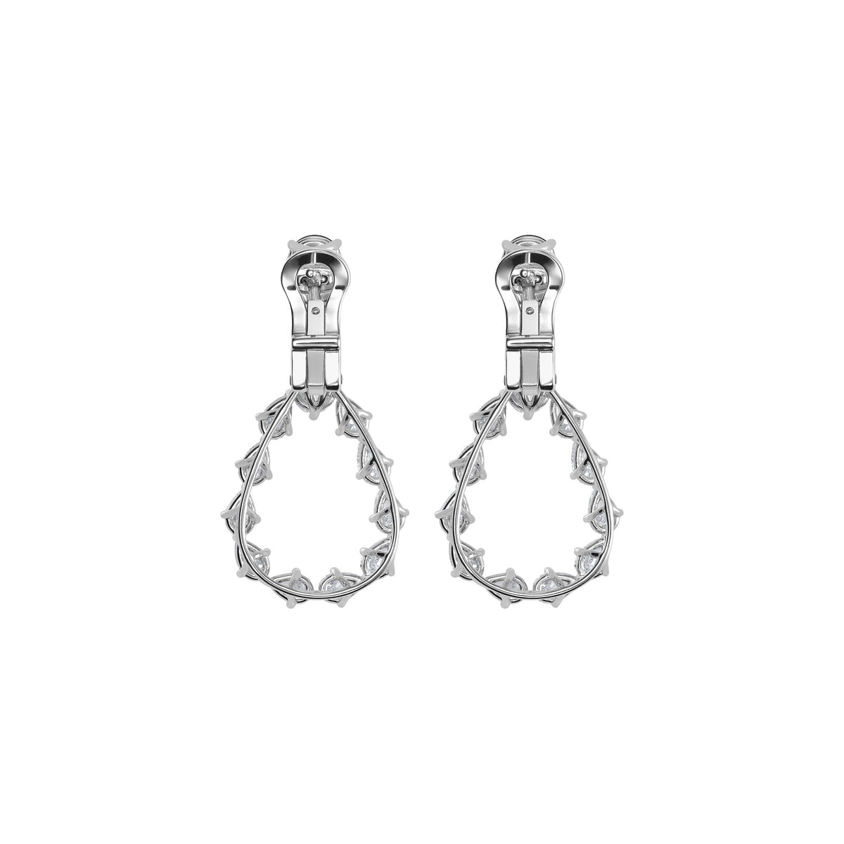 Chopard L'Heure du Diamant earrings in 18k ethical white gold with diamonds view 4