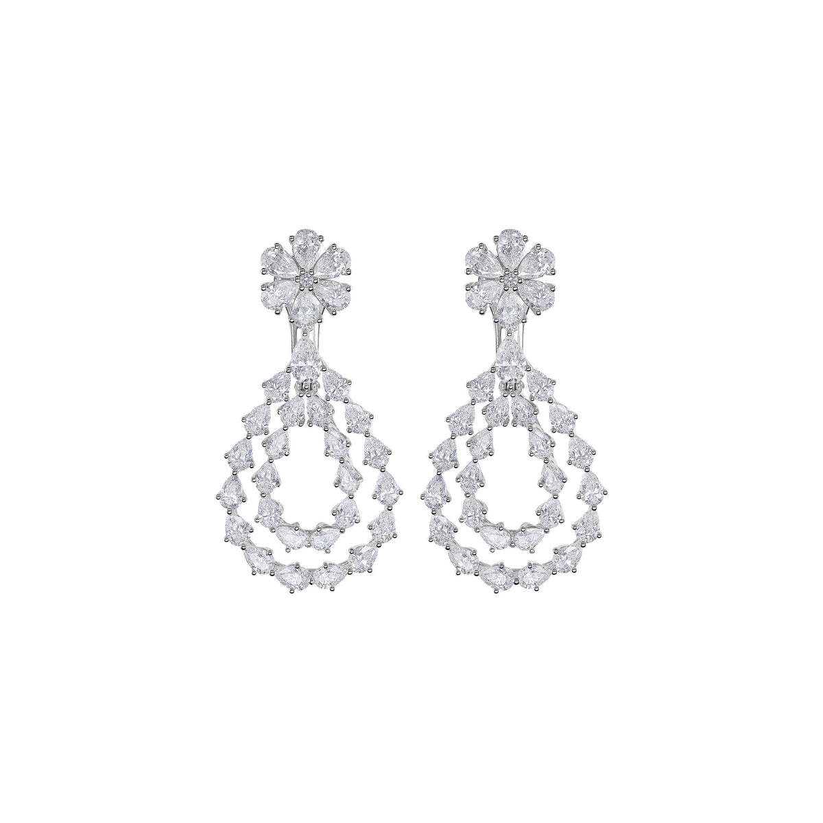 Chopard L'Heure du Diamant earrings in 18k ethical white gold with diamonds view 3