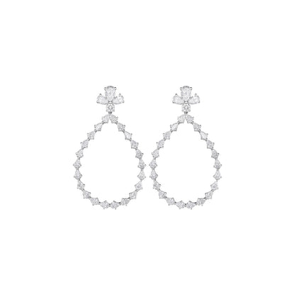 Chopard L'Heure du Diamant earrings in 18k ethical white gold with diamonds view 2