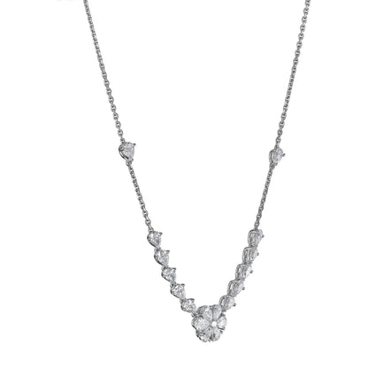 Chopard L'Heure du Diamant necklace in 18k ethical white gold with diamonds view 2