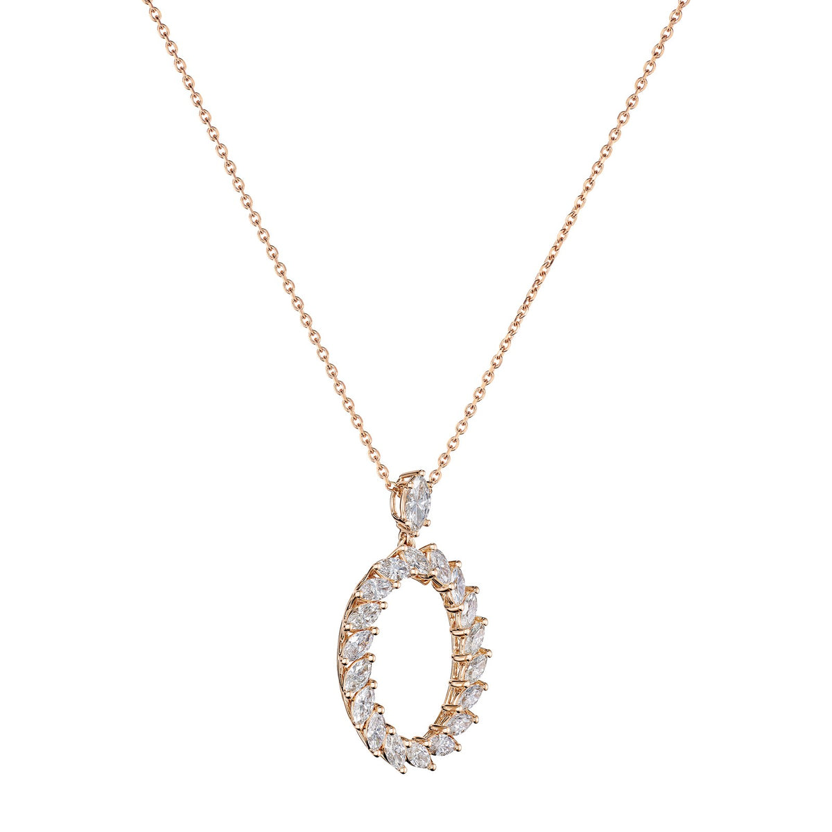 Chopard L'Heure du Diamant pendant in 18k ethical rose gold with diamonds, view 2