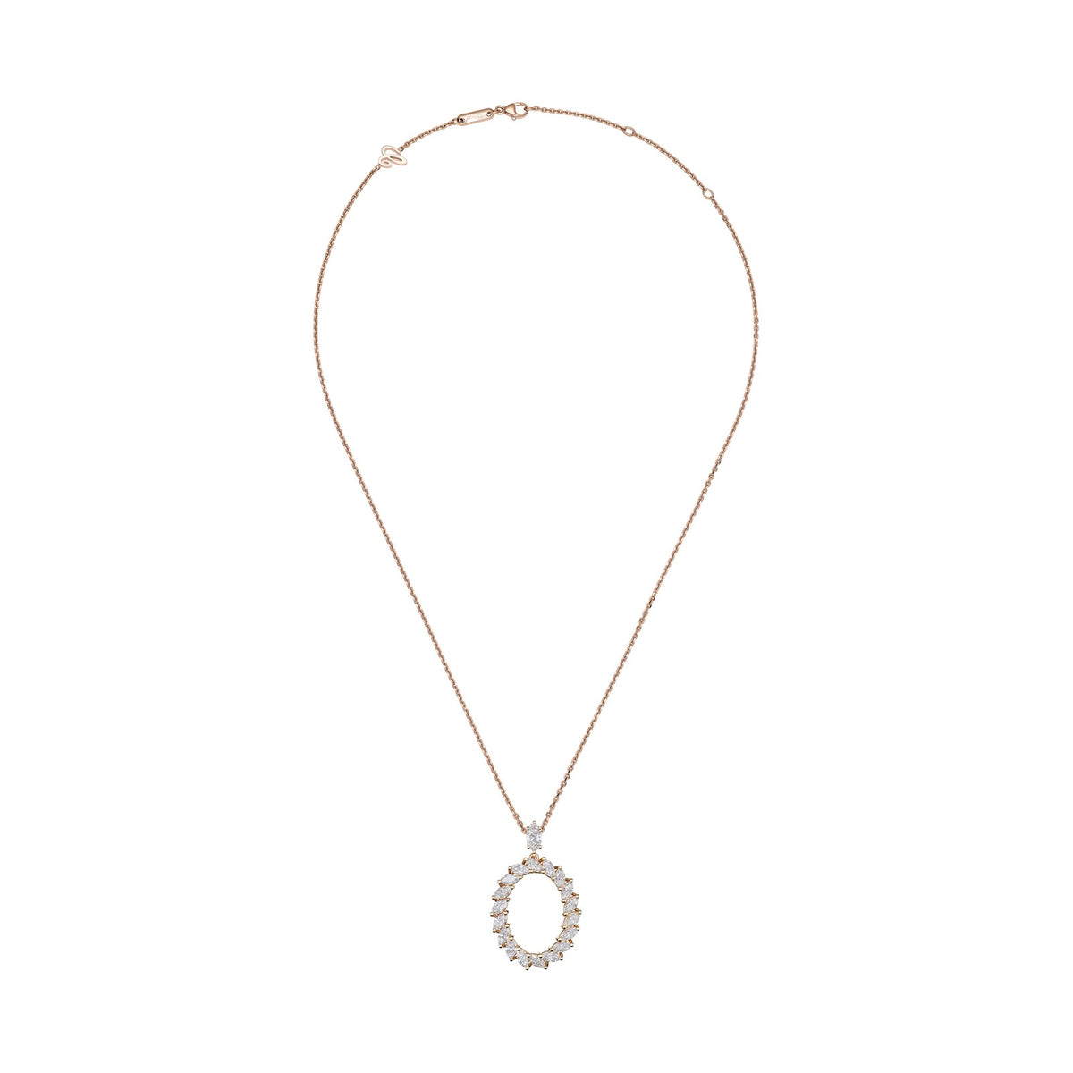 Chopard L'Heure du Diamant pendant in 18k ethical rose gold with diamonds, view 3