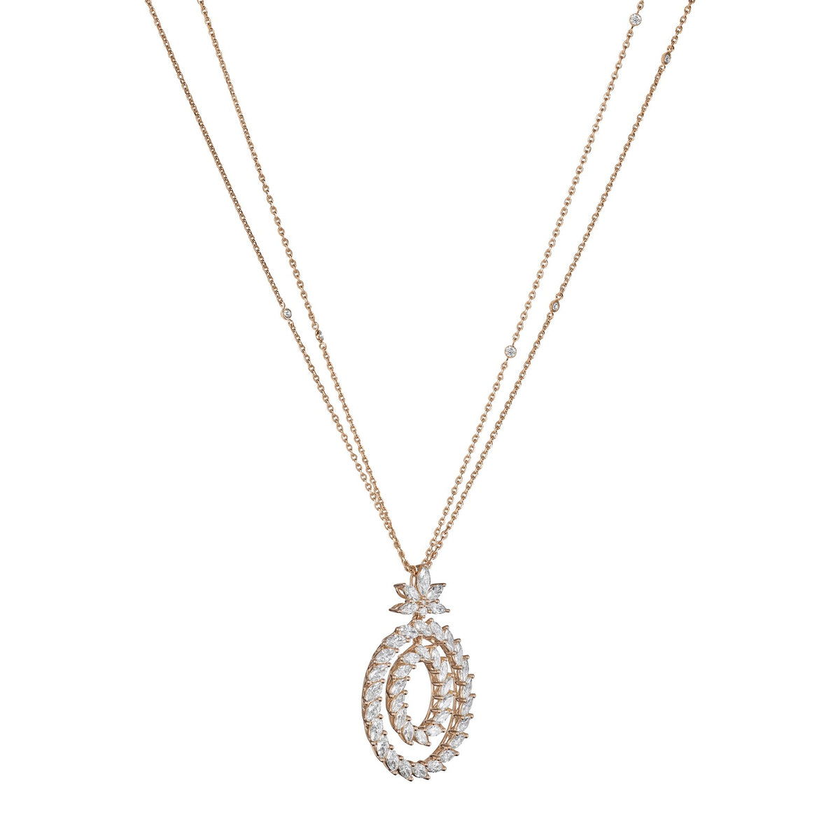 Chopard L'Heure du Diamant pendant in 18k ethical rose gold with diamonds, view 2