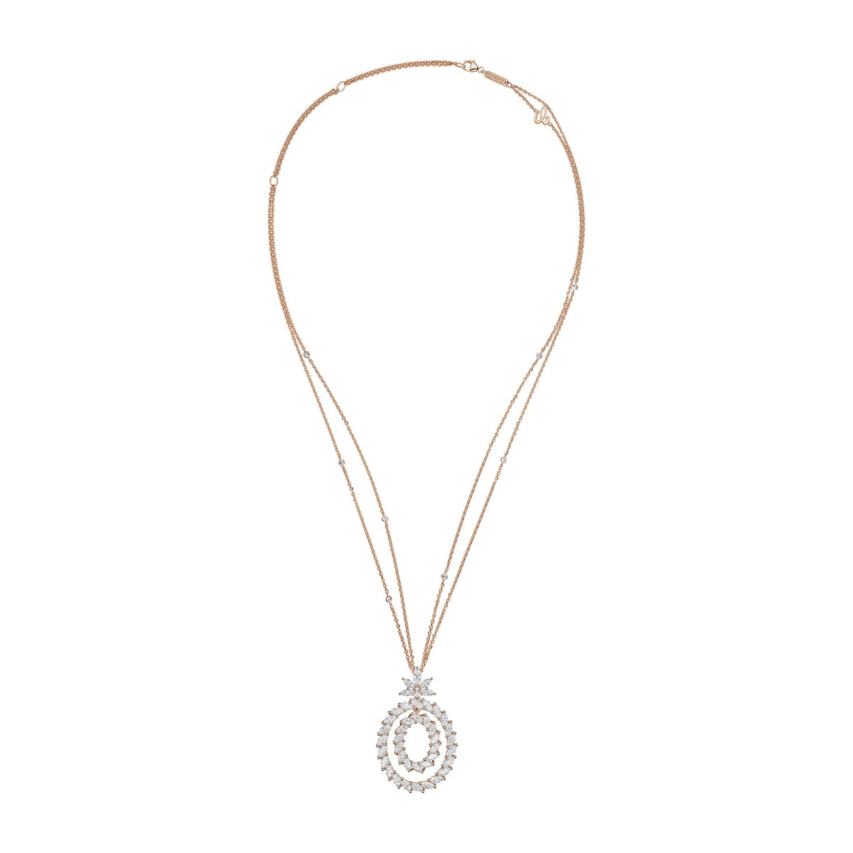 Chopard L'Heure du Diamant pendant in 18k ethical rose gold with diamonds, view 3