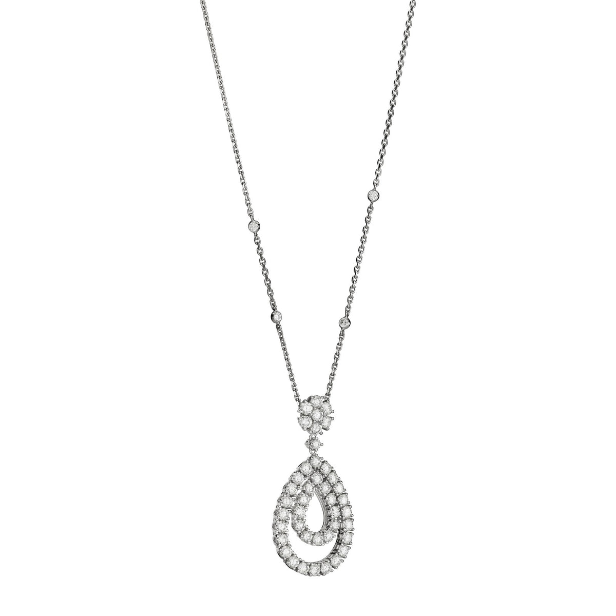 Chopard L'Heure du Diamant pendant in 18k ethical white gold with diamonds view 2