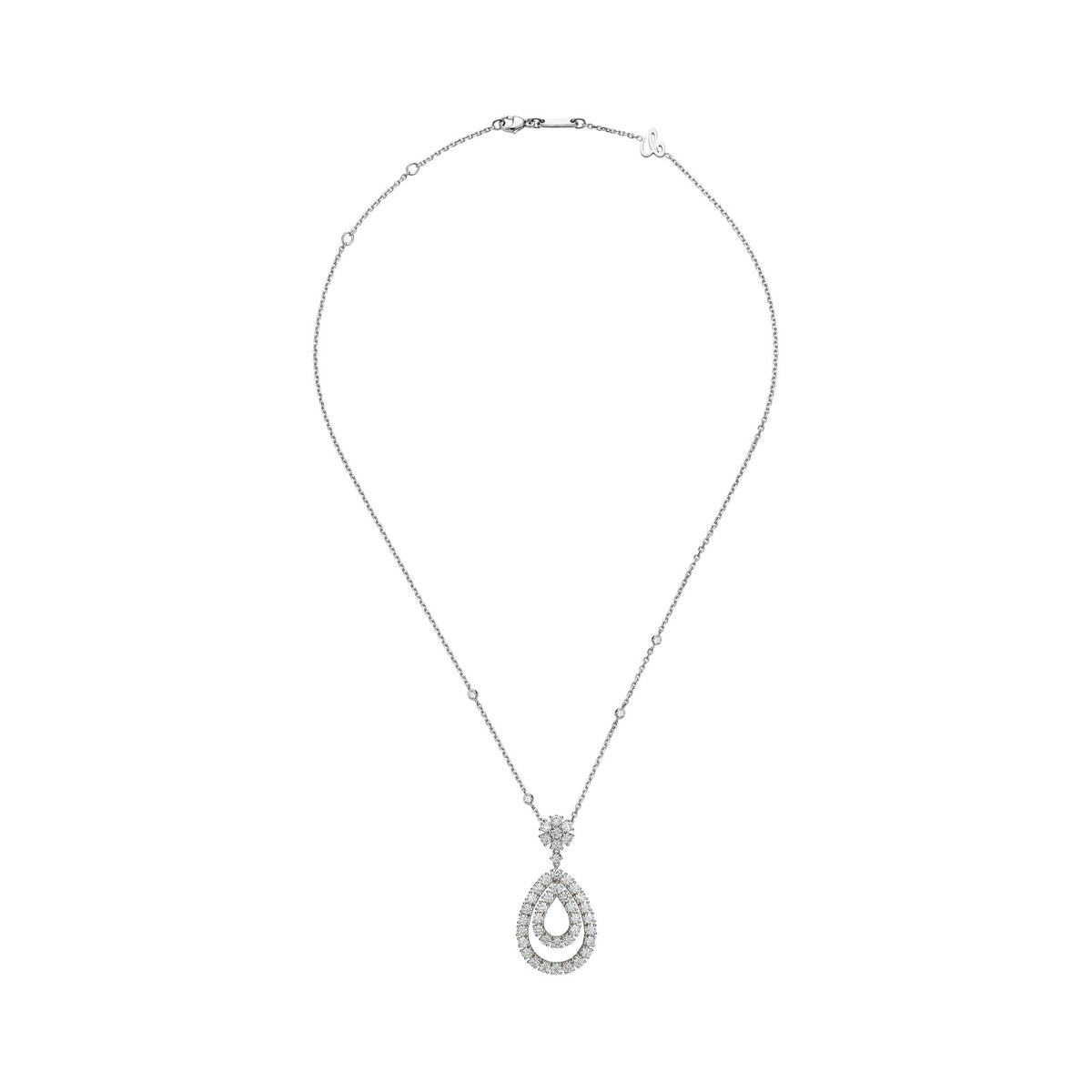 Chopard L'Heure du Diamant pendant in 18k ethical white gold with diamonds view 3