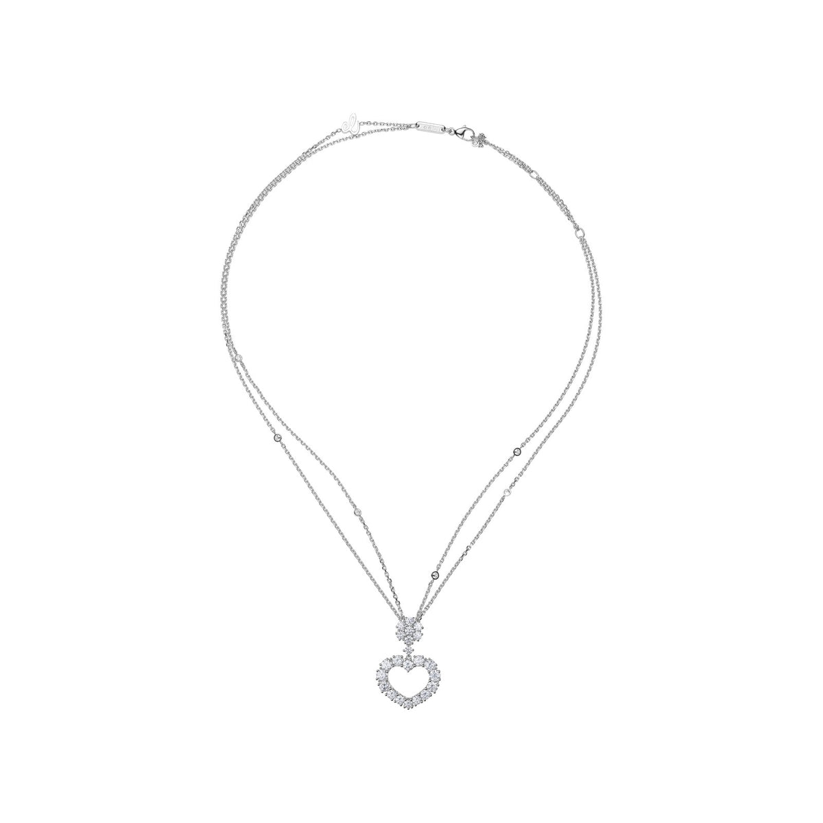 Chopard L'Heure du Diamant pendant in 18k ethical white gold with diamonds, view 3