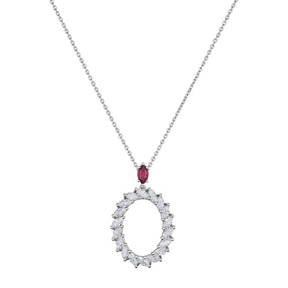 Chopard L'Heure du Diamant pendant in 18k ethical white gold with diamonds and rubies