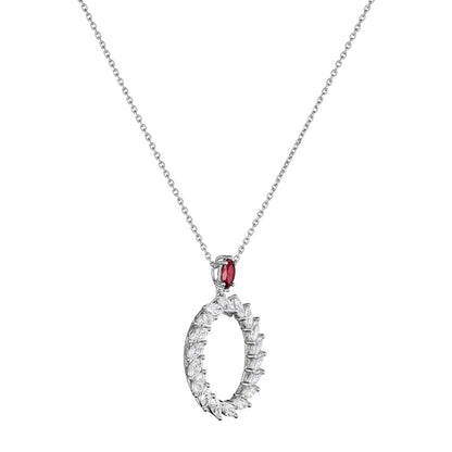 Chopard L'Heure du Diamant pendant in 18k ethical white gold with diamonds and rubies, view 2