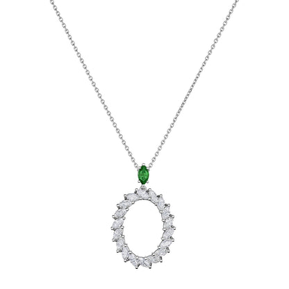Chopard L'Heure du Diamant pendant in 18k ethical white gold with diamonds and emeralds