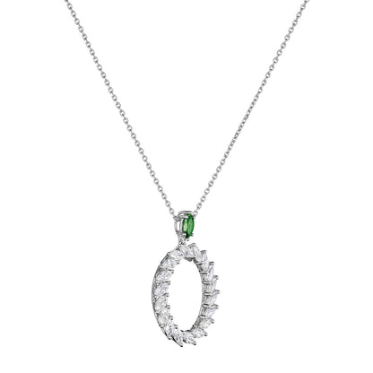 Chopard L'Heure du Diamant pendant in 18k ethical white gold with diamonds and emeralds, view 2