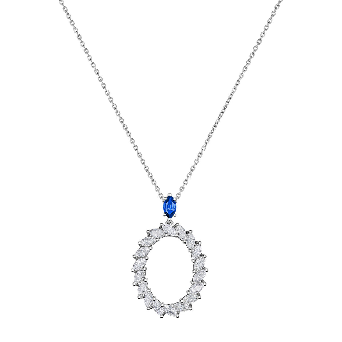 Chopard L'Heure du Diamant pendant in 18k ethical white gold with diamonds and sapphires