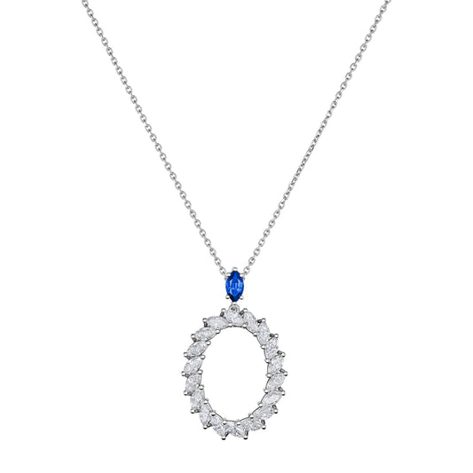 Chopard L'Heure du Diamant pendant in 18k ethical white gold with diamonds and sapphires