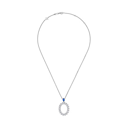 Chopard L'Heure du Diamant pendant in 18k ethical white gold with diamonds and sapphires, view 3