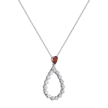 Chopard L'Heure du Diamant pendant in 18k ethical white gold with diamonds and rubies, view 2