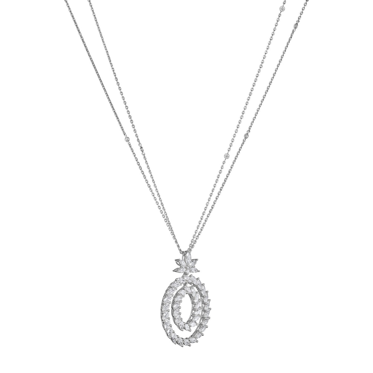 Chopard L'Heure du Diamant pendant in 18k ethical white gold with diamonds, view 2