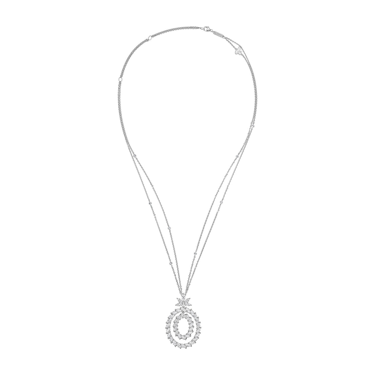 Chopard L'Heure du Diamant pendant in 18k ethical white gold with diamonds, view 3