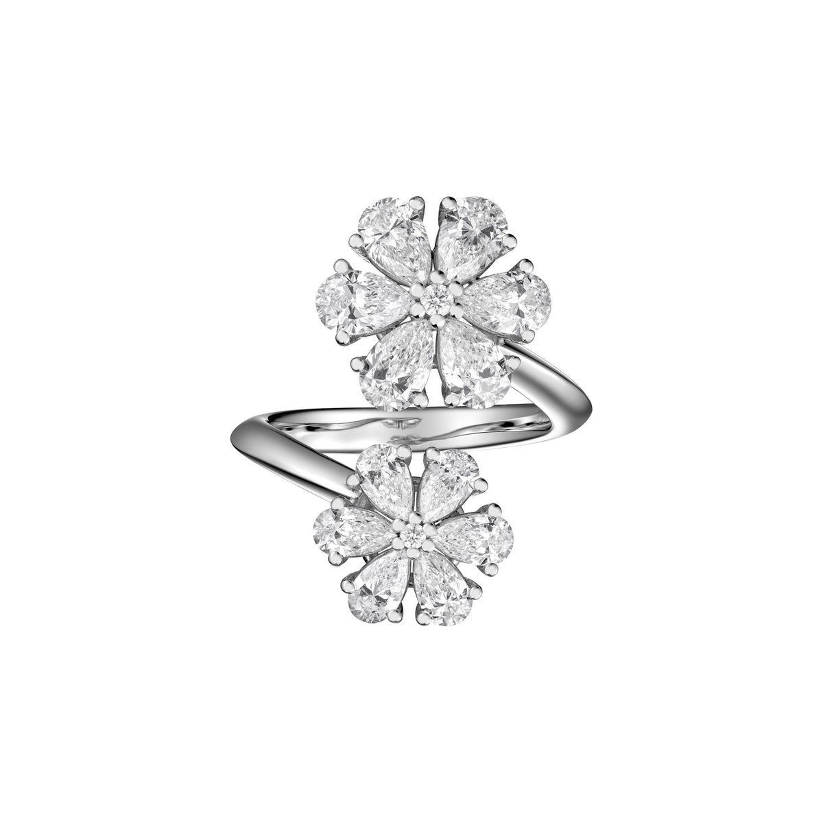 Chopard L'Heure du Diamant ring in 18k ethical white gold with diamonds, view 2