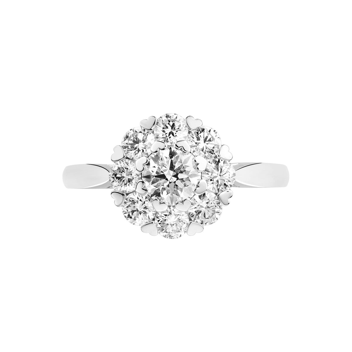 Chopard L'Heure du Diamant ring in 18k ethical white gold with diamonds, view 2