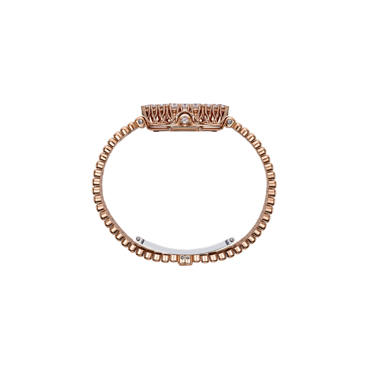 Chopard L'Heure du Diamant watch in 18k ethical rose gold with diamonds, view 3
