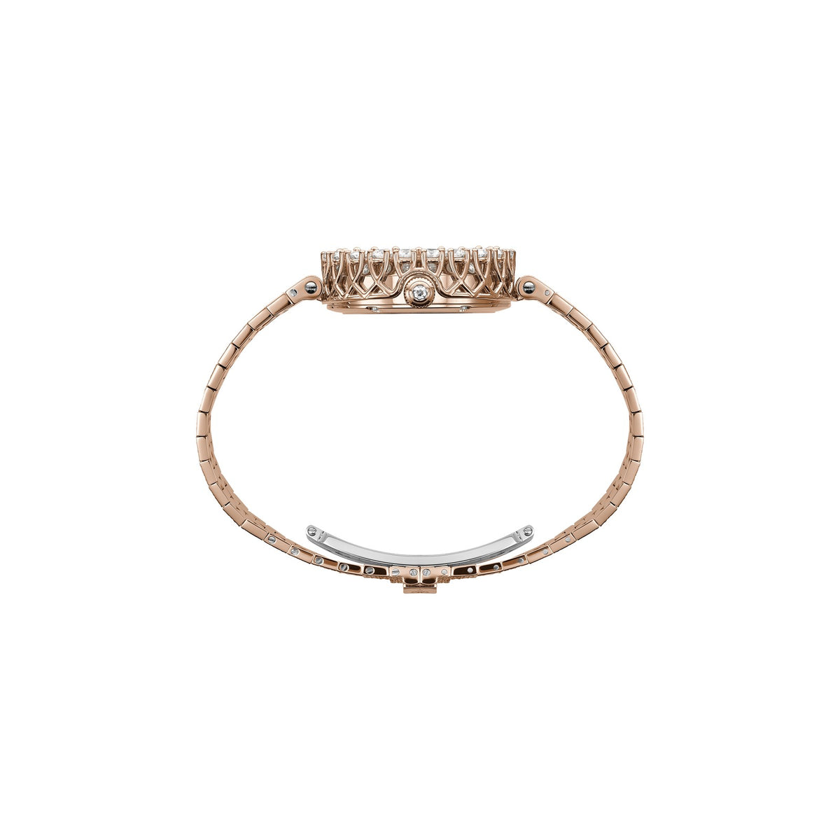 Chopard L'Heure du Diamant watch in 18k ethical rose gold with diamonds, view 3