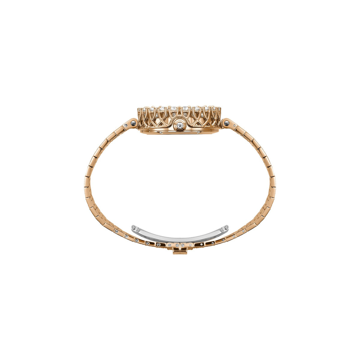 Chopard L'Heure du Diamant watch in 18k ethical rose gold with diamonds, view 3