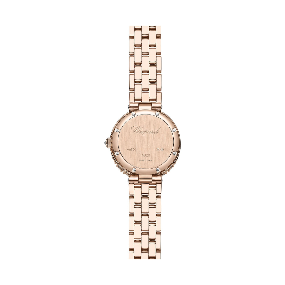 Chopard L'Heure du Diamant watch in 18k ethical rose gold with moving diamonds, view 2