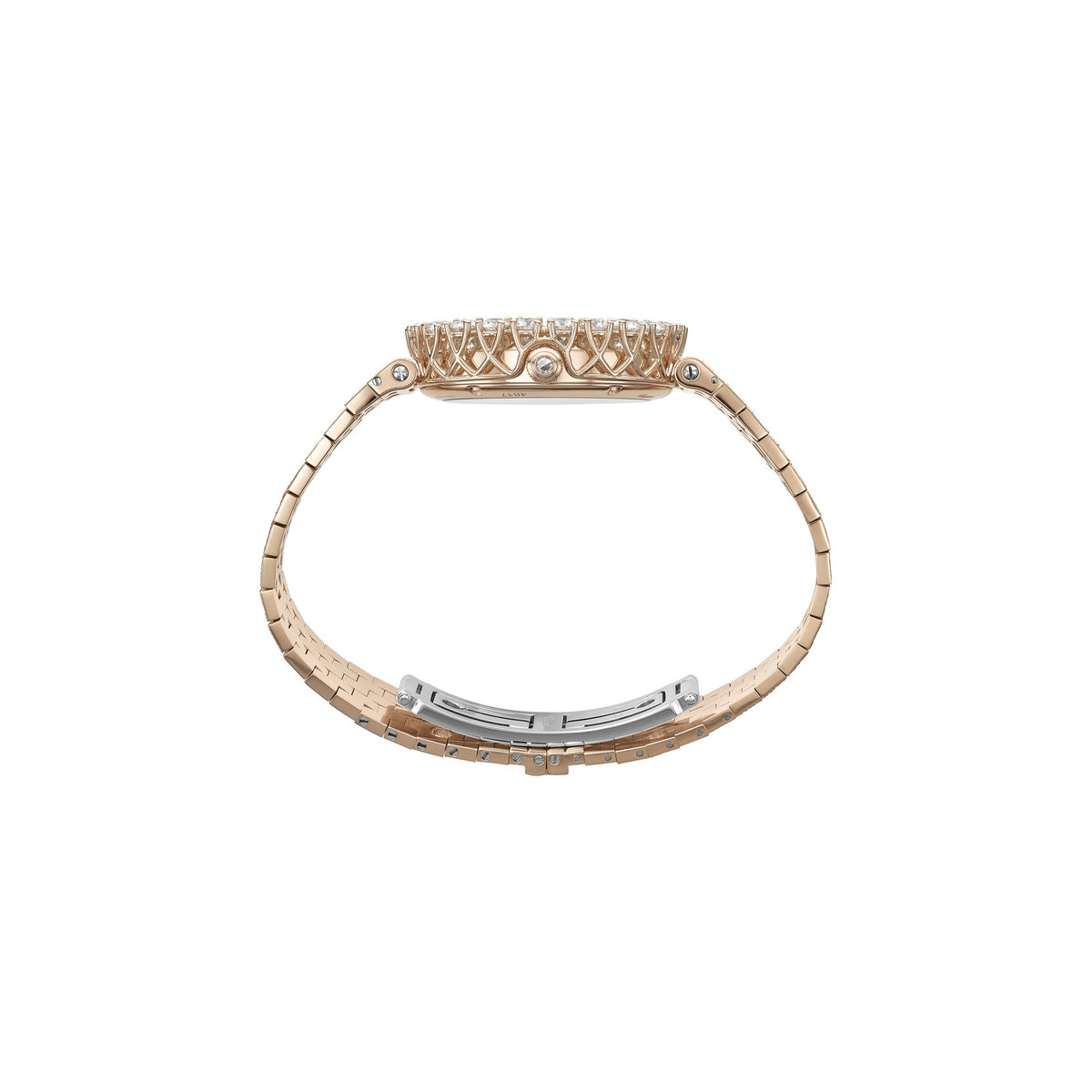 Chopard L'Heure du Diamant watch in 18k ethical rose gold with diamonds, view 3