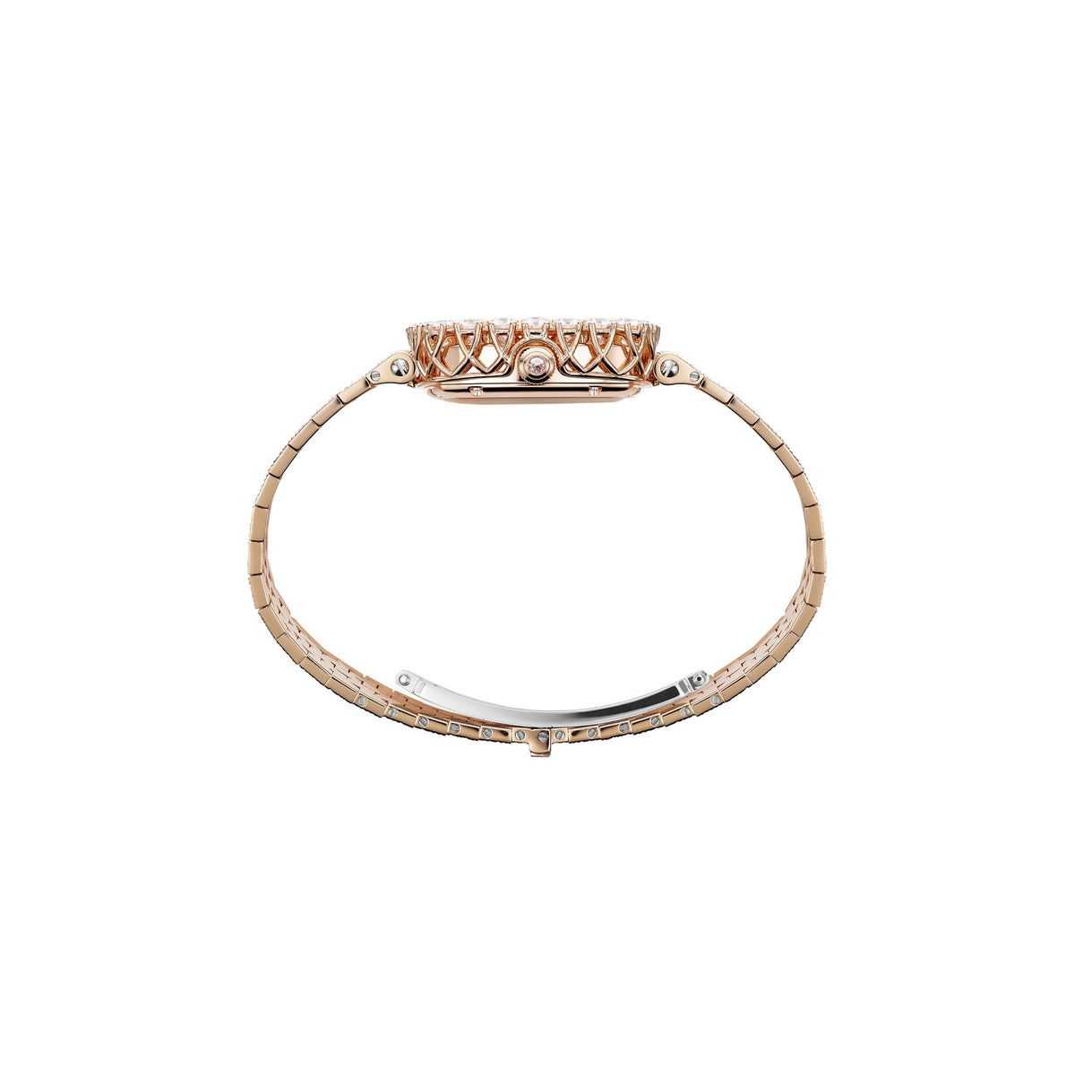 Chopard L'Heure du Diamant watch in 18k ethical rose gold with diamonds, view 3