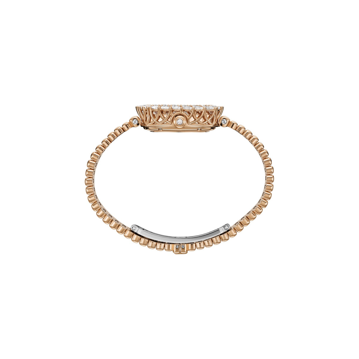 Chopard L'Heure du Diamant watch in 18k ethical rose gold with diamonds, view 3