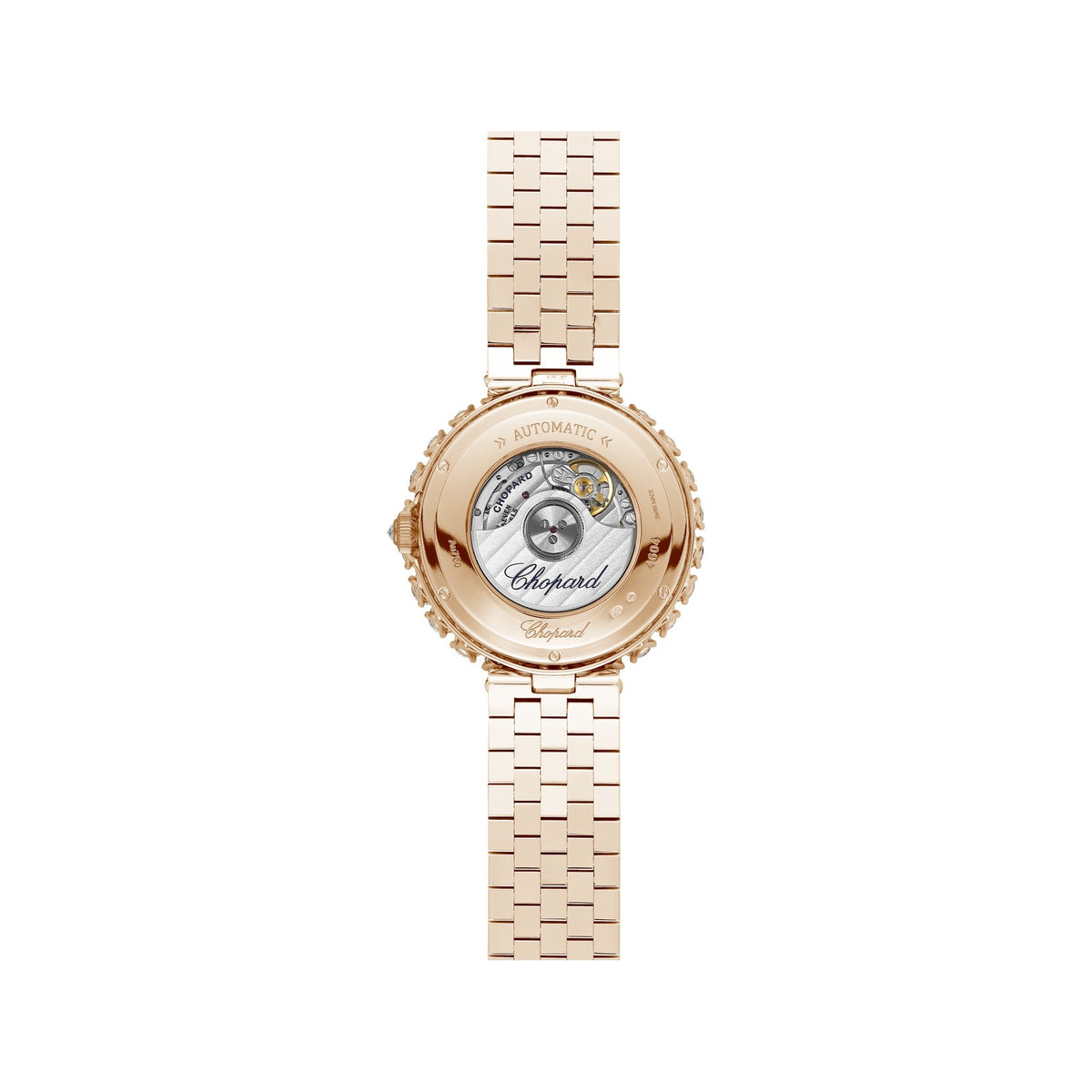 Chopard L'Heure du Diamant watch in 18k ethical rose gold with diamonds, view 2
