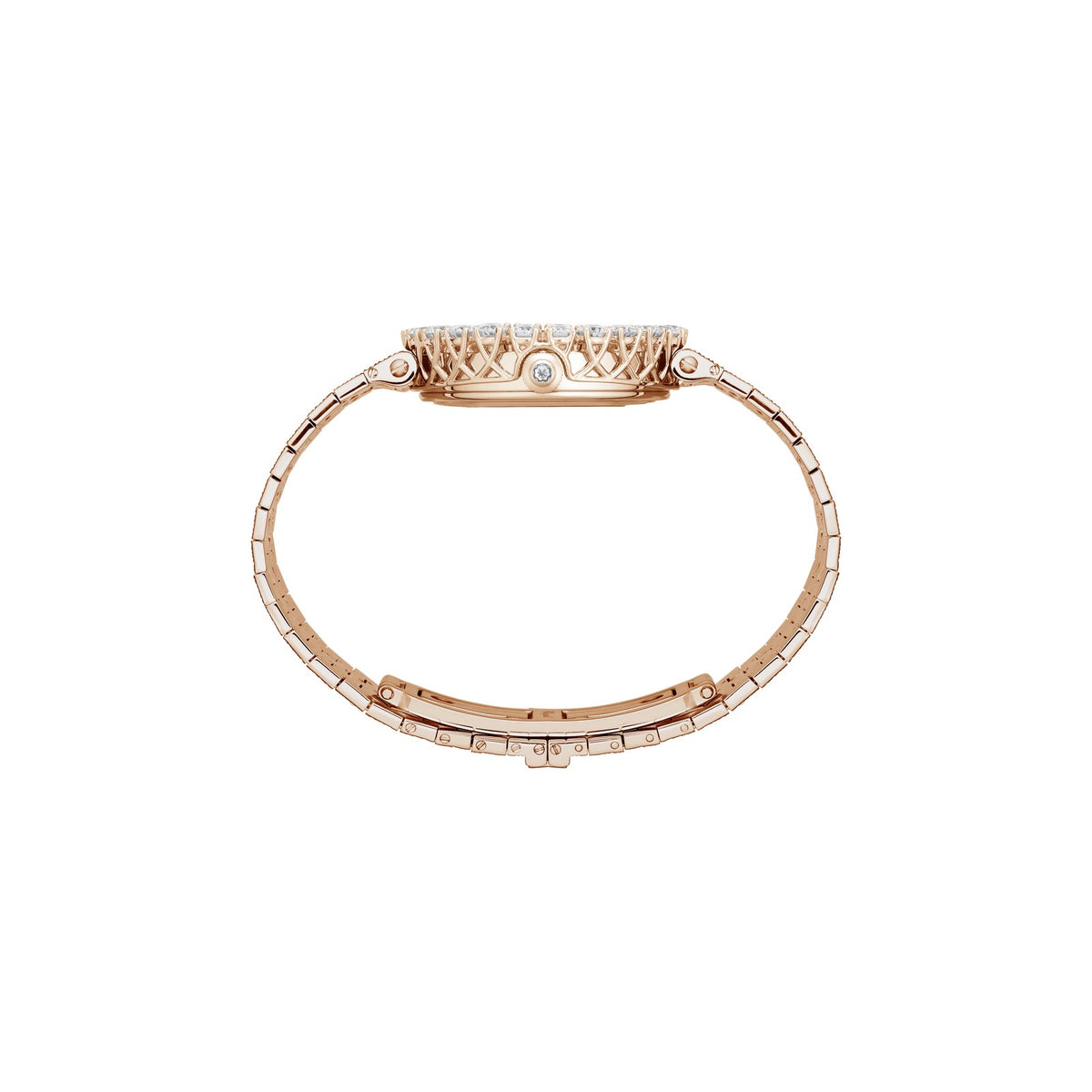 Chopard L'Heure du Diamant watch in 18k ethical rose gold with diamonds, view 3
