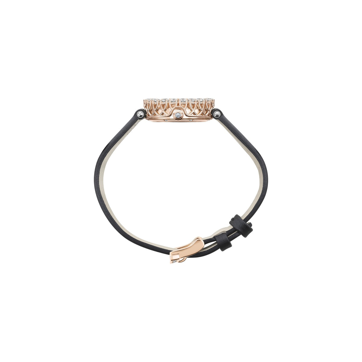 Chopard L'Heure du Diamant watch in 18k ethical rose gold with diamonds, view 3