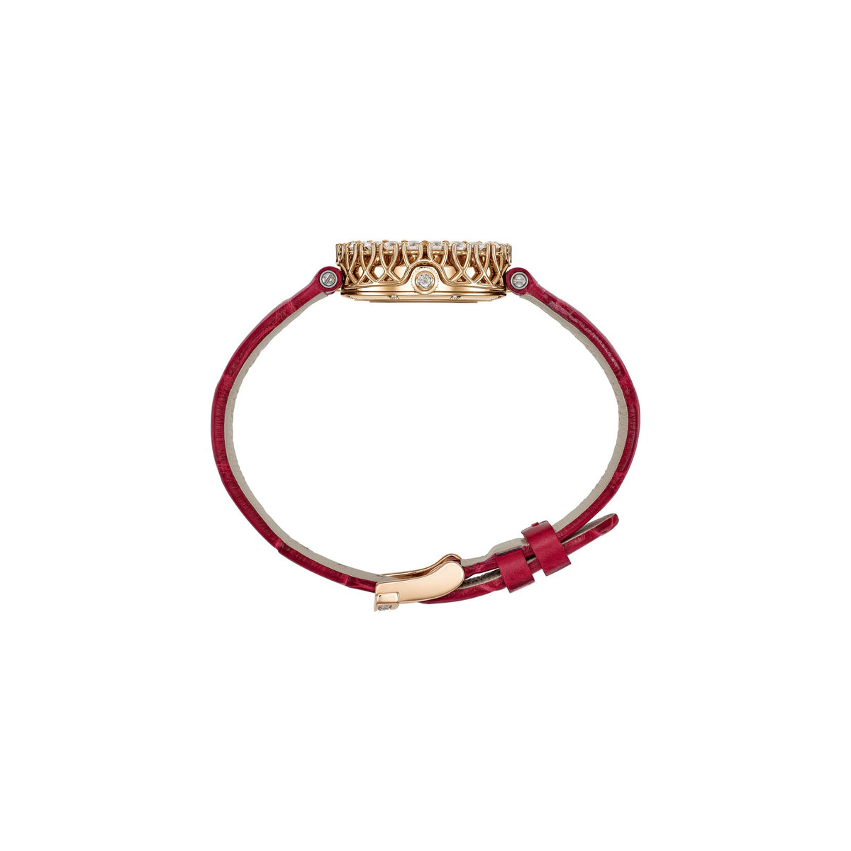 Chopard L'Heure du Diamant watch in 18k ethical rose gold with diamonds, view 3