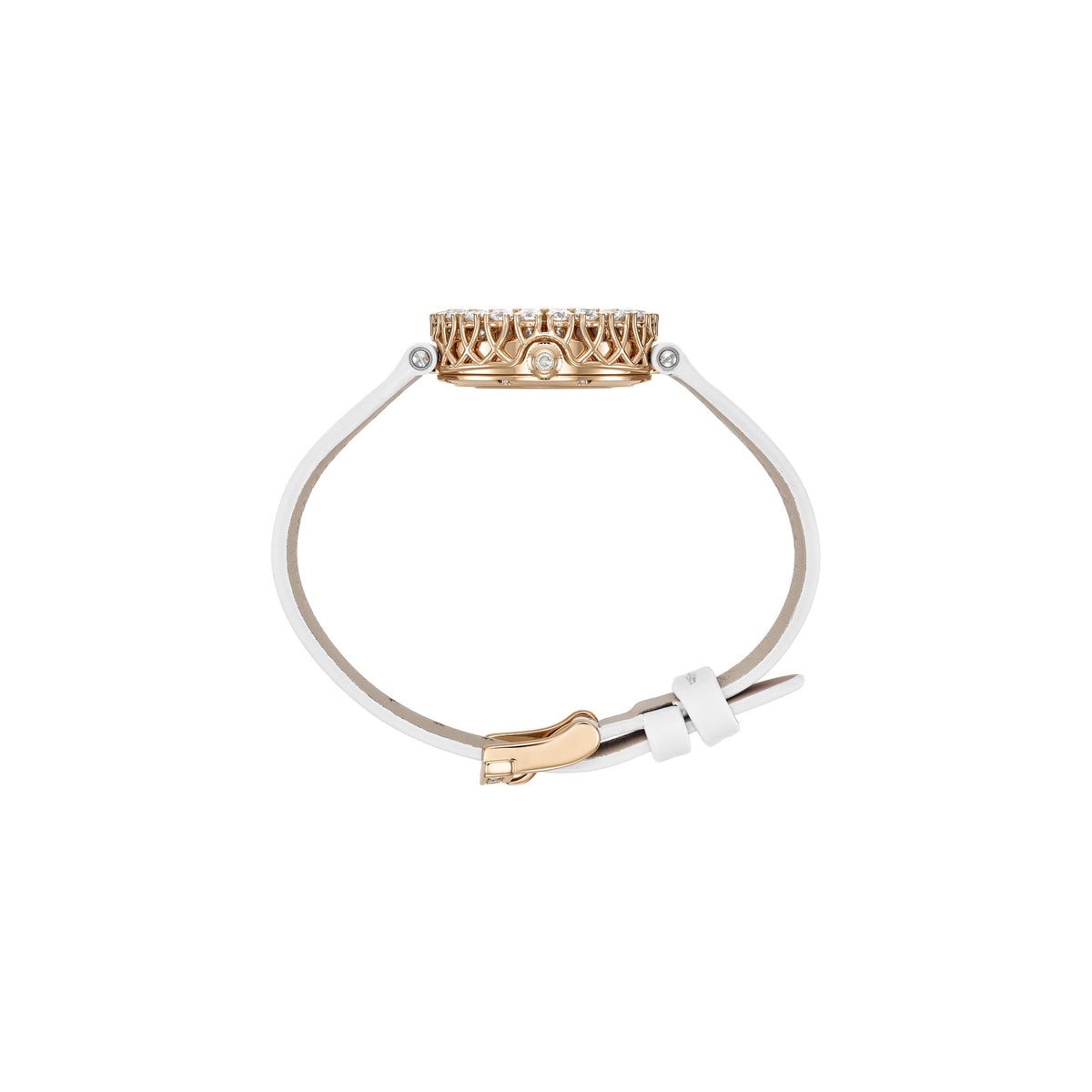 Chopard L'Heure du Diamant watch in 18k ethical rose gold with diamonds, view 3