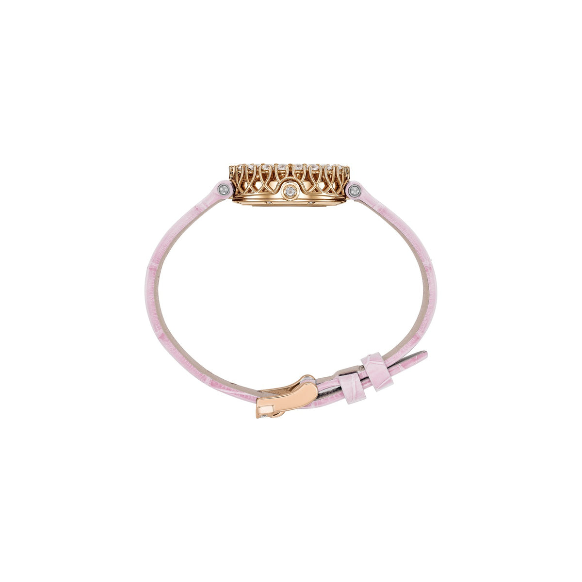 Chopard L'Heure du Diamant watch in 18k ethical rose gold with diamonds, view 3